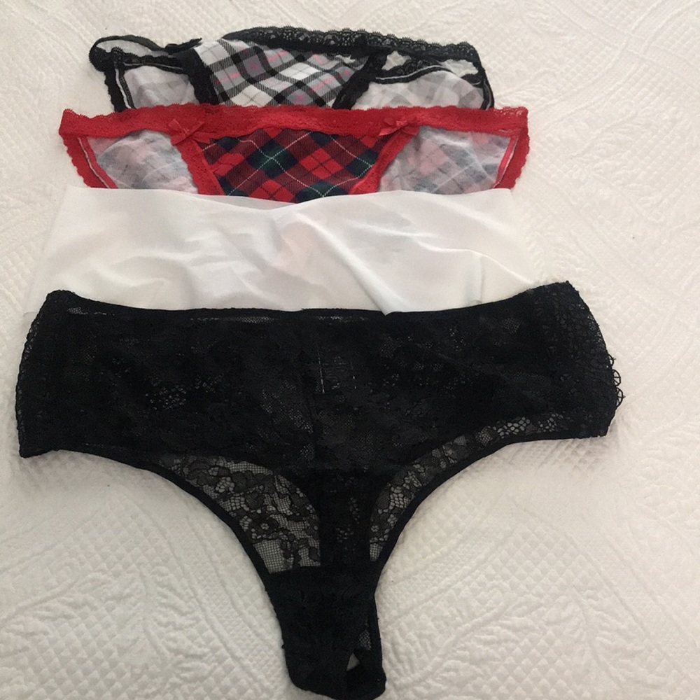 Victoria Secret Panty Bundle of 4 Medium